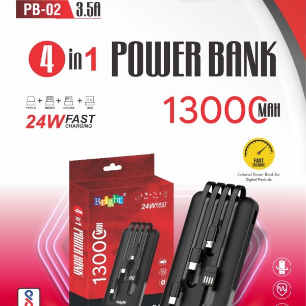 4in1 Power Bank 13000mh